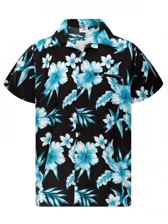 Foto van product King Kameha Shirt 'Mono Flowers' turquoise