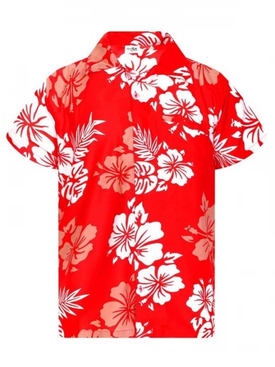 Foto van product King Kameha Shirt 'Mono Hibiscus' rood