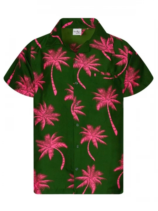 Foto van product King Kameha Shirt 'Palmshadow' groen