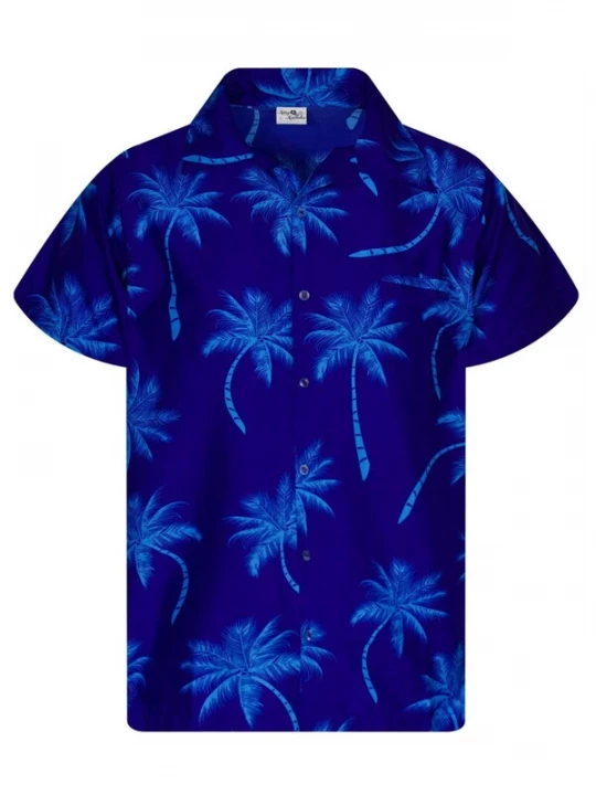 Foto van product King Kameha Shirt 'Palmshadow' hemelsblauw