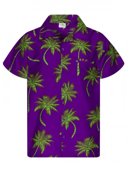 Foto van product King Kameha Shirt 'Palmshadow' lila