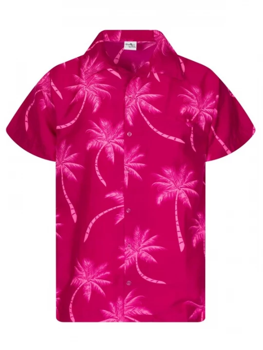 Foto van product King Kameha Shirt 'Palmshadow' magenta