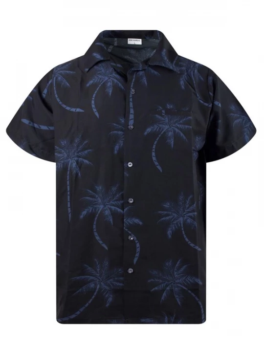 Foto van product King Kameha Shirt 'Palmshadow' zwart