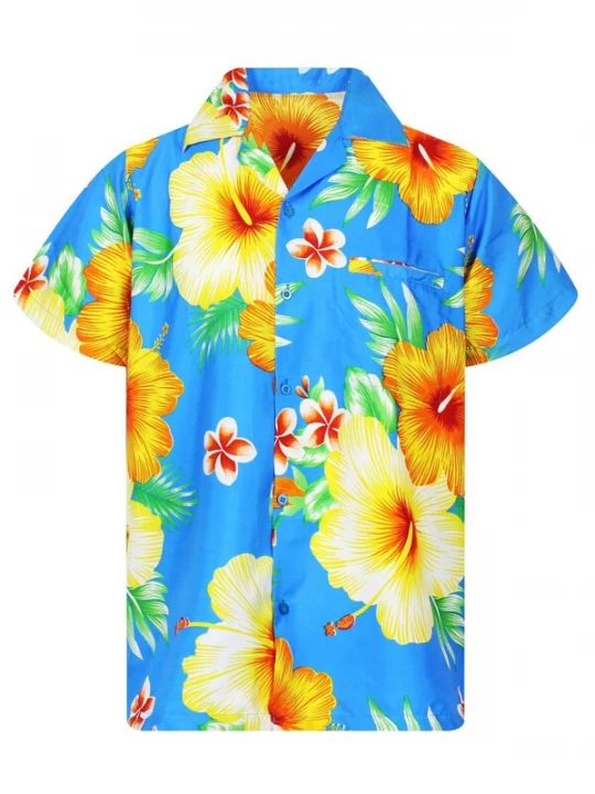 Foto van product King Kameha Shirt 'Paradise Flower' blauw