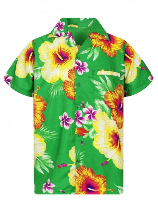 Foto van product King Kameha Shirt 'Paradise Flower' groen
