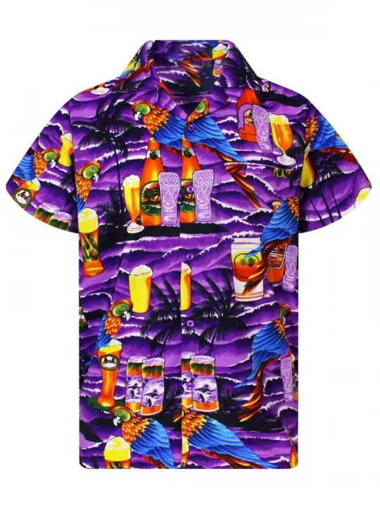 Foto van product King Kameha Shirt 'Parrot Beer' lila