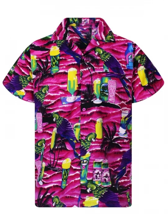 Foto van product King Kameha Shirt 'Parrot Beer' pink