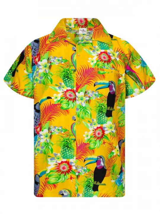 Foto van product King Kameha Shirt 'Parrot Cockatoo' geel