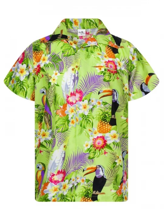 Foto van product King Kameha Shirt 'Parrot Cockatoo' lichtgroen
