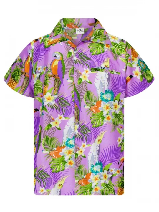 Foto van product King Kameha Shirt 'Parrot Cockatoo' lichtlila