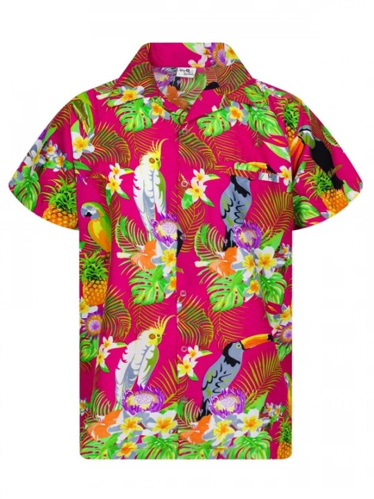 Foto van product King Kameha Shirt 'Parrot Cockatoo' pink