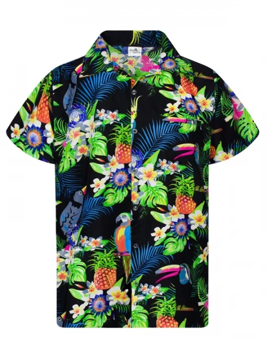 Foto van product King Kameha Shirt 'Parrot Cockatoo' zwart