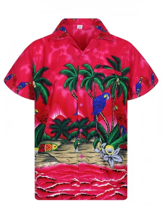 Foto van product King Kameha Shirt 'Parrot' pink