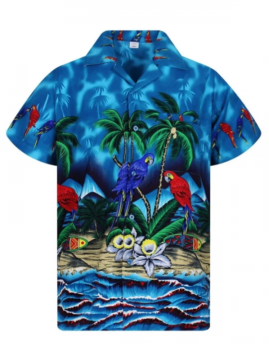 Foto van product King Kameha Shirt 'Parrot' turquoise