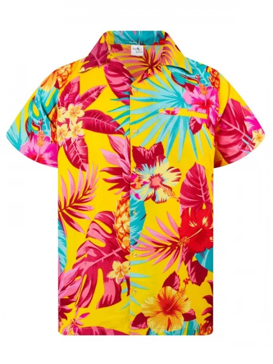 Foto van product King Kameha Shirt 'Pineapple' geel