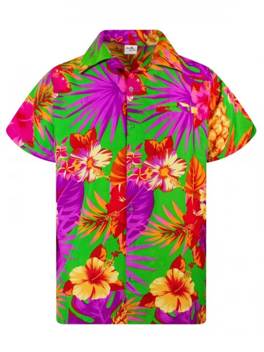 Foto van product King Kameha Shirt 'Pineapple' groen