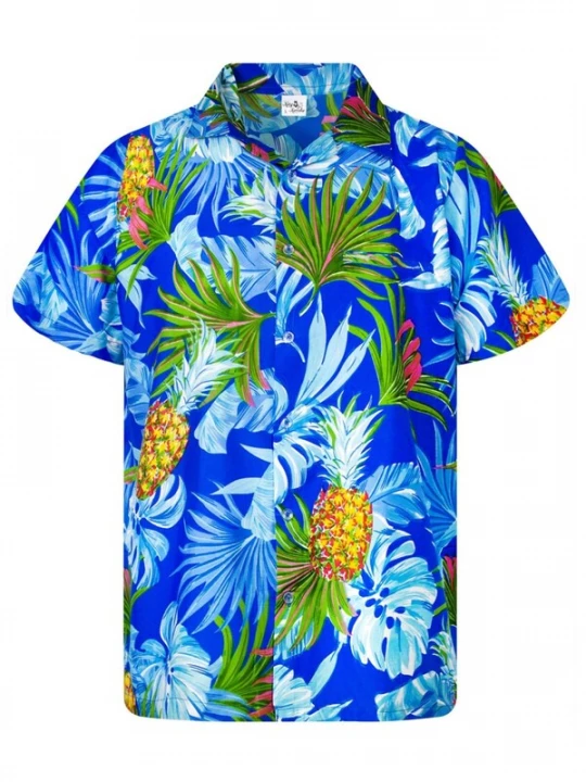 Foto van product King Kameha Overhemd 'Pineapple Leaves' blauw
