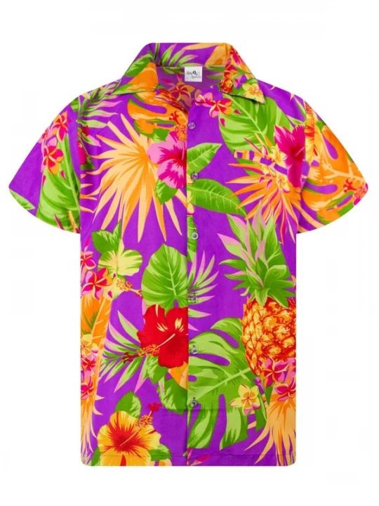 Foto van product King Kameha Shirt 'Pineapple' lila