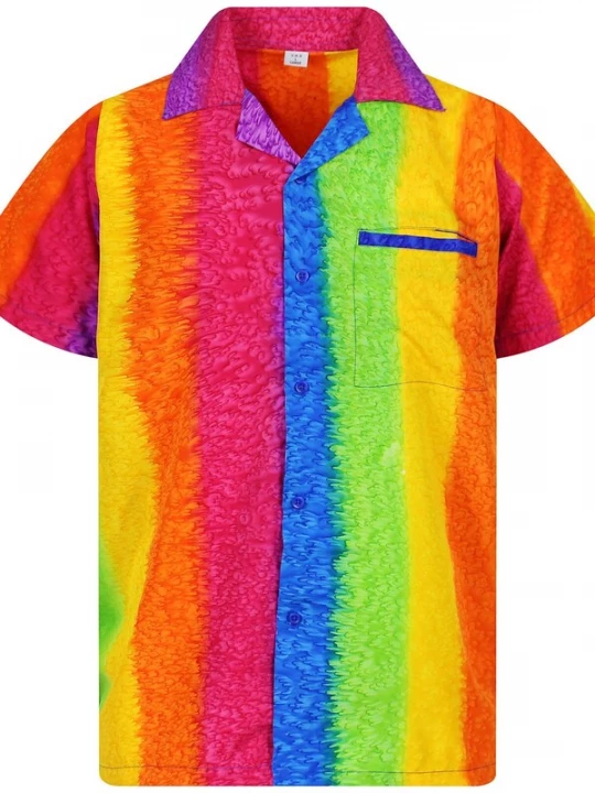 Foto van product King Kameha Shirt 'Rainbow Vertikal' gemengde kleuren