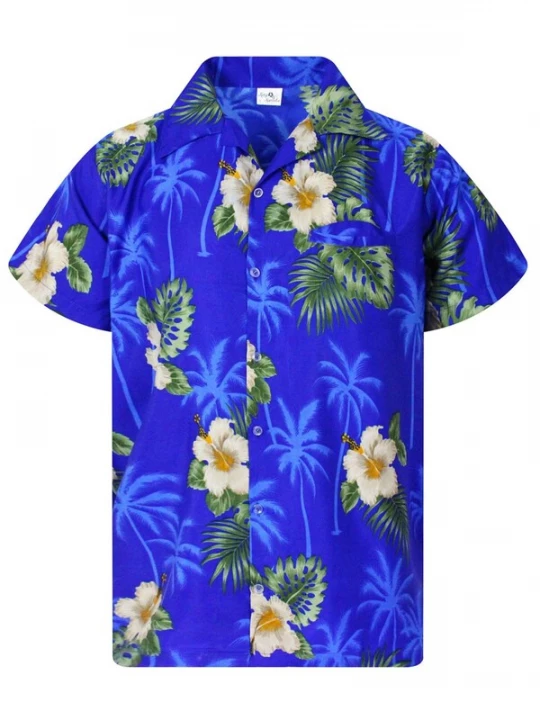 Foto van product King Kameha Shirt 'Small Flower' donkerblauw