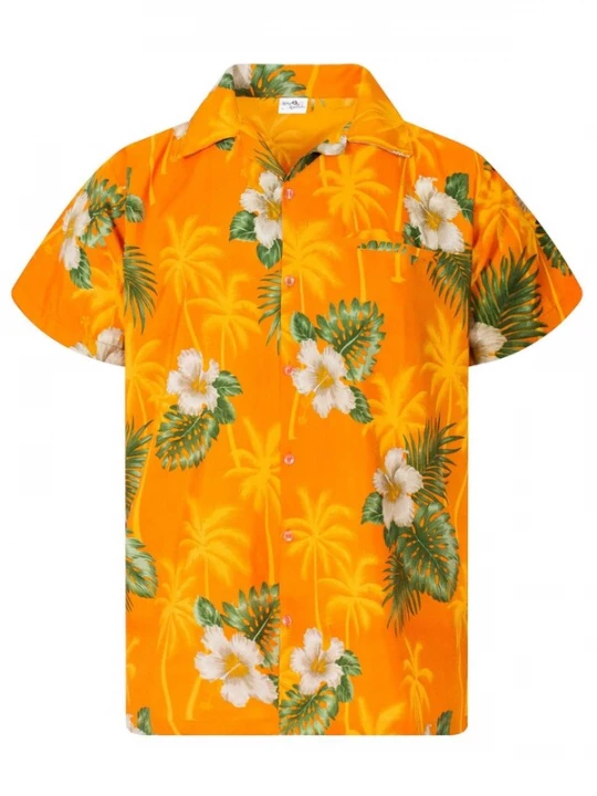 Foto van product King Kameha Shirt 'Small Flower' geel