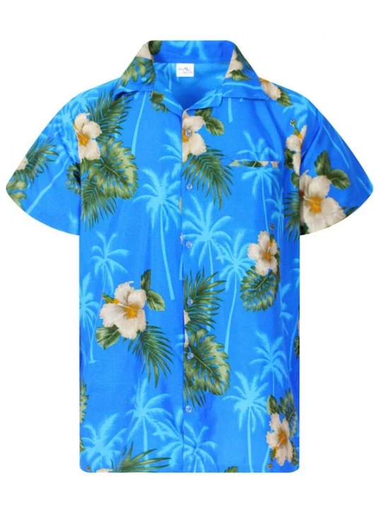 Foto van product King Kameha Shirt 'Small Flower' lichtblauw