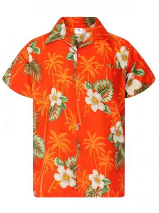 Foto van product King Kameha Shirt 'Small Flower' oranje
