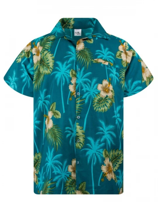 Foto van product King Kameha Shirt 'Small Flower' petrol