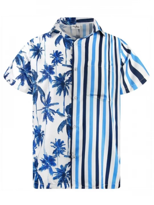 Foto van product King Kameha Shirt 'Stripes' blauw