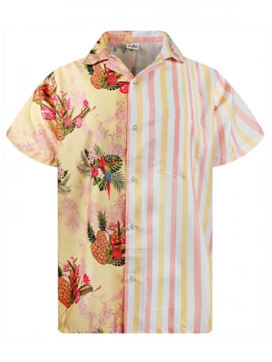 Foto van product King Kameha Shirt 'Stripes' geel