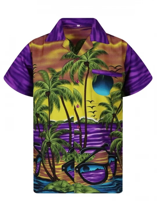 Foto van product King Kameha Shirt 'Sunglasses' lila