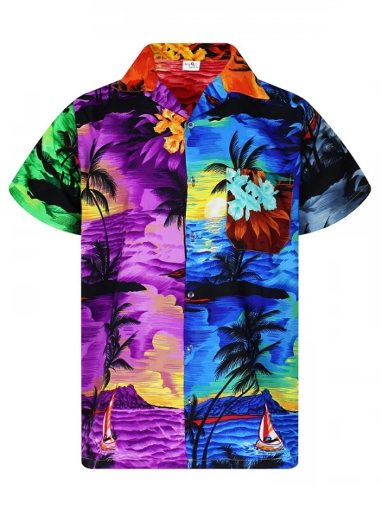 Foto van product King Kameha Shirt 'Surf' gemengde kleuren