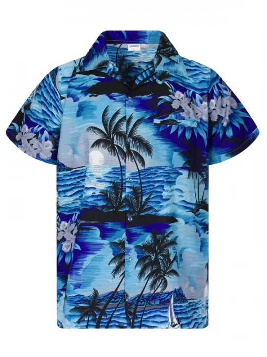 Foto van product King Kameha Shirt 'Surf' hemelsblauw