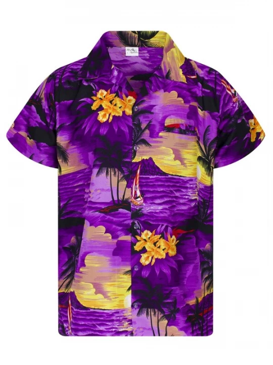 Foto van product King Kameha Shirt 'Surf' lila