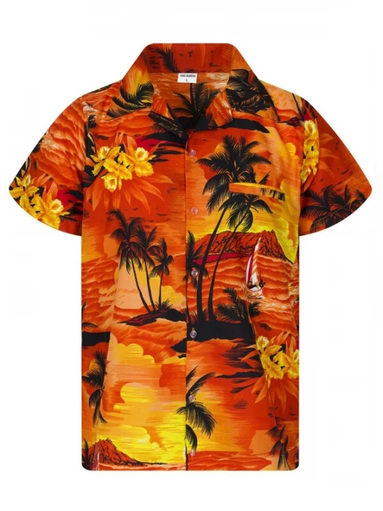 Foto van product King Kameha Shirt 'Surf' oranje
