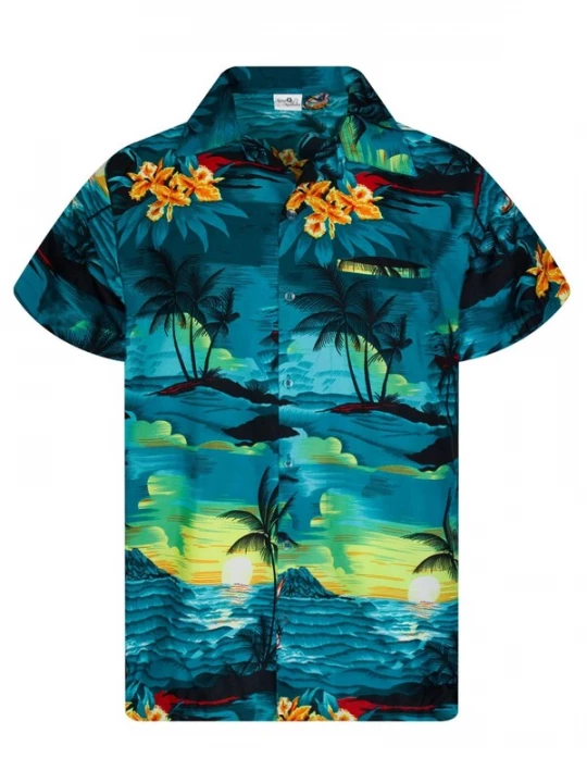 Foto van product King Kameha Shirt 'Surf' petrol