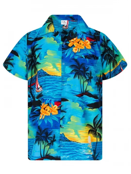 Foto van product King Kameha Shirt 'Surf' turquoise