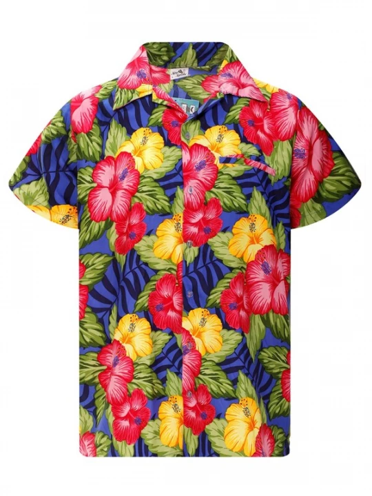 Foto van product King Kameha Shirt 'Wild Flowers' blauw
