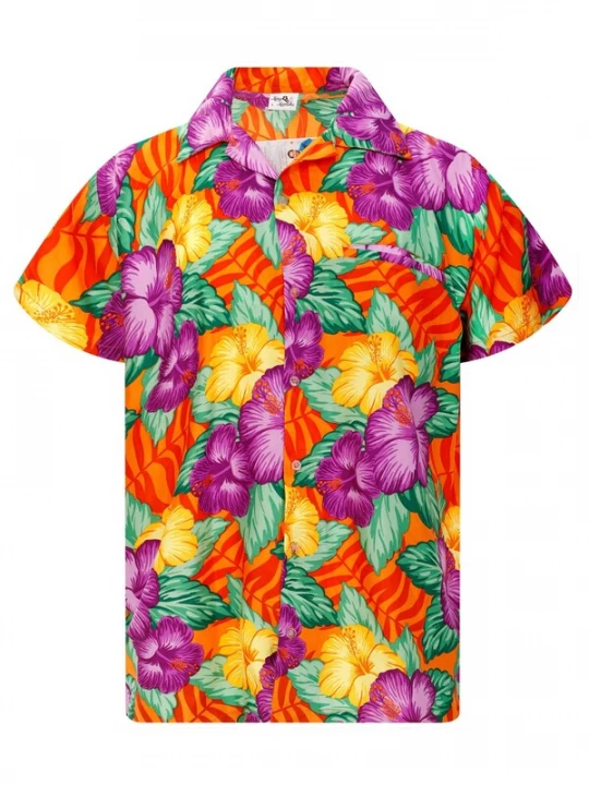 Foto van product King Kameha Shirt 'Wild Flowers' oranje