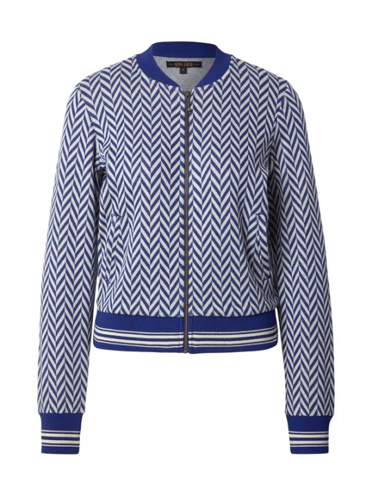 Foto van product King Louie Tussenjas 'Bessie' blauw / offwhite