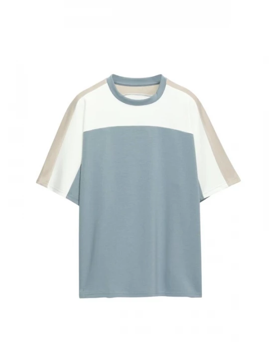 Foto van product KİP Shirt beige / lichtblauw / wit