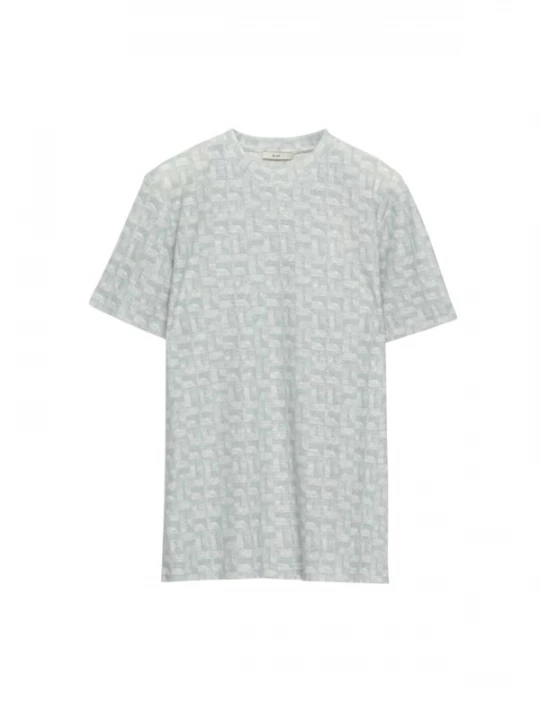 Foto van product KİP Shirt groen gemêleerd / wit gemêleerd