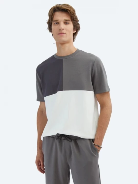 Foto van product KİP Shirt marine / donkergrijs / wit