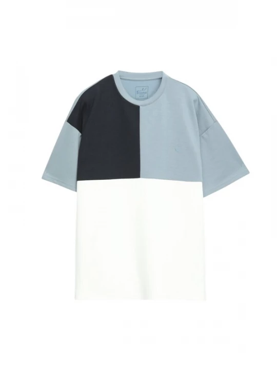 Foto van product KİP Shirt marine / duifblauw / wit