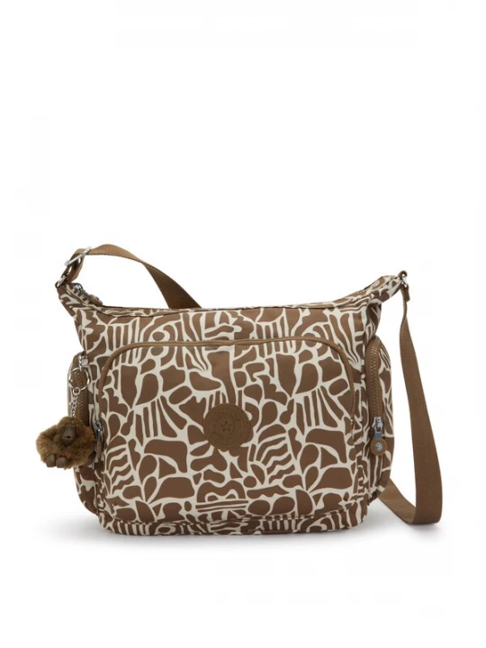 Foto van product KIPLING Schoudertas 'Gabb' olijfgroen / wit