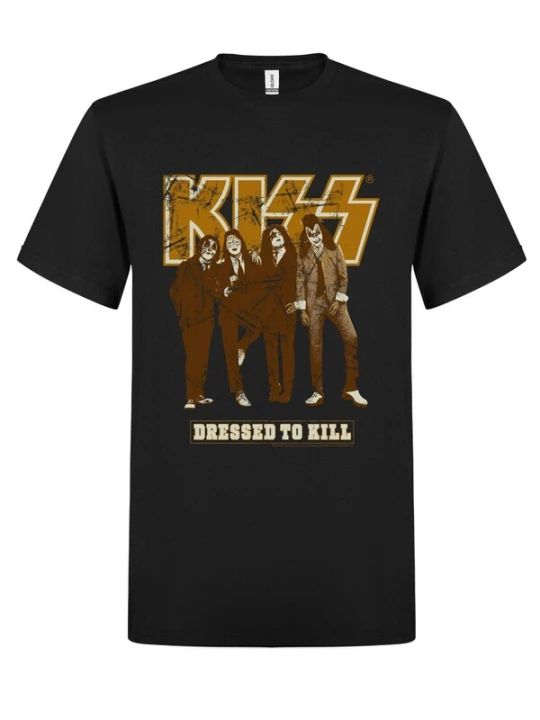 Foto van product Kiss Shirt 'Dressed To Kill' zwart