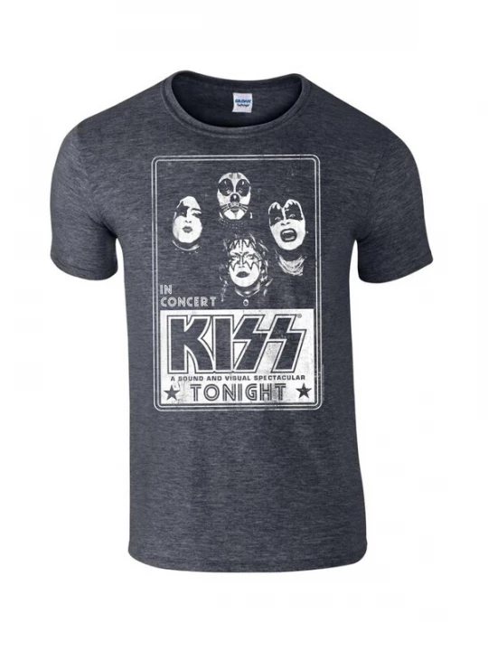 Foto van product Kiss Shirt 'Kiss - Concert poster T-SHIRT' grijs