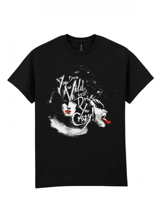 Foto van product Kiss Shirt 'Kiss - Kiss loving ass T-SHIRT' zwart