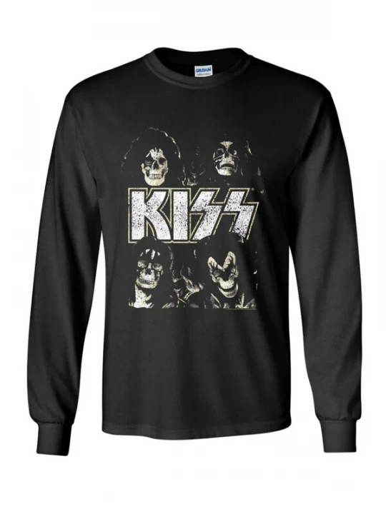 Foto van product Kiss Shirt 'Kiss Skulls longsleeve T-Shirt' zwart