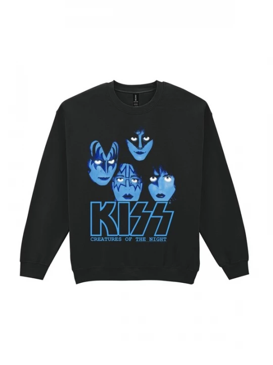 Foto van product Kiss Sweatshirt 'Creatures of the night' zwart